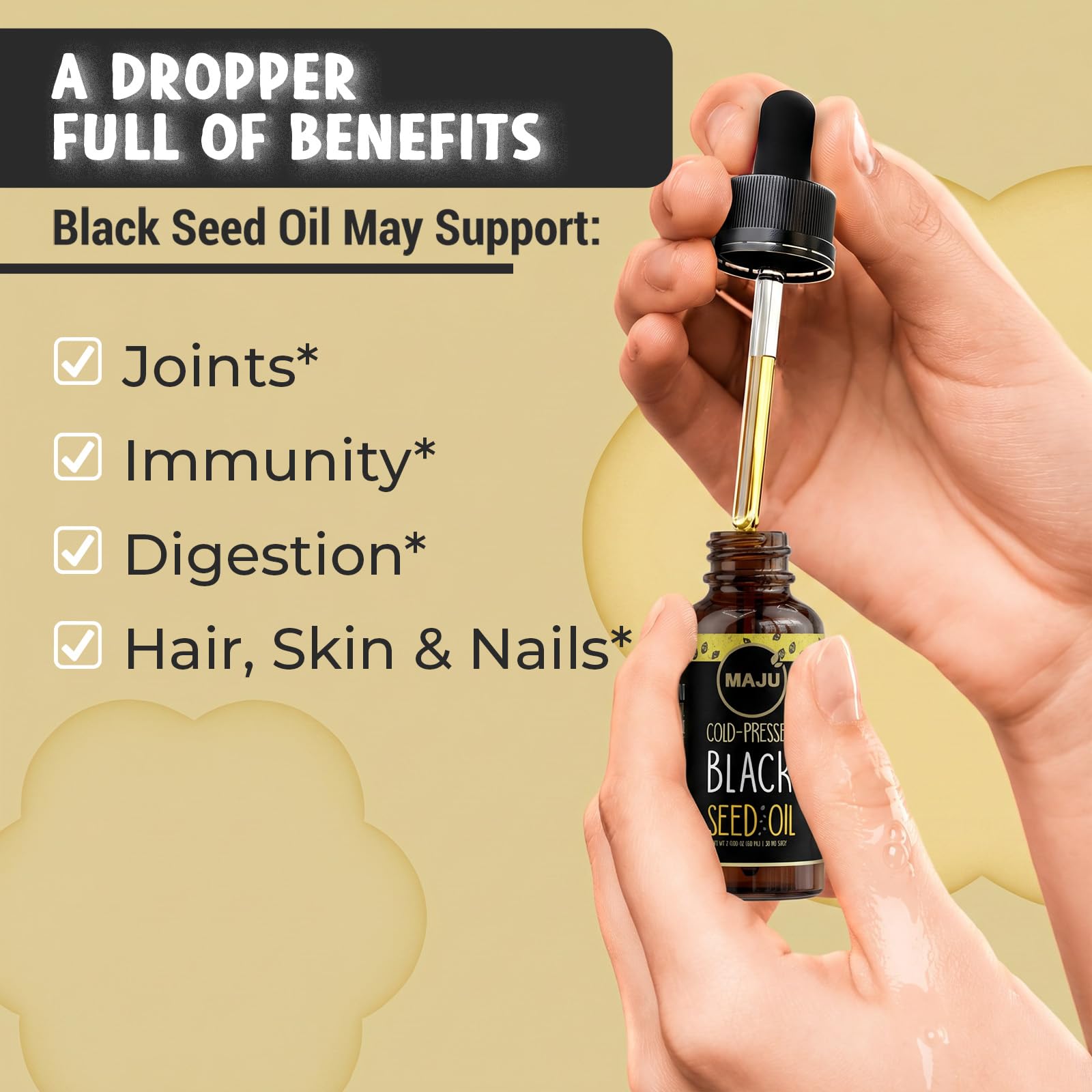 Maju Superfoods Black Seed Oil - 3 Times TQ, Cold-Pressed, Travel Size, 100% Turkish Black Cumin Seed Oil, Liquid Pure Blackseed, Glass Bottle, 2 Oz — Amazon image 4
