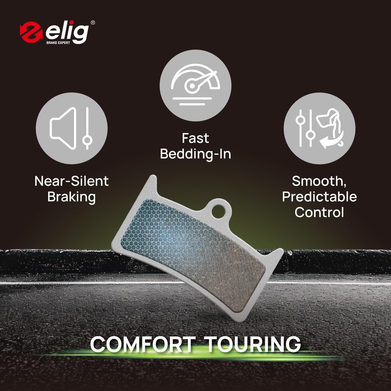 ELIG Bike Disc Brake Pads for Hope Tech 3 V4, Tech 4 V4/Trickstuff Maxima｜MTB/Enduro/All-Mountain/Trail/Downhill
