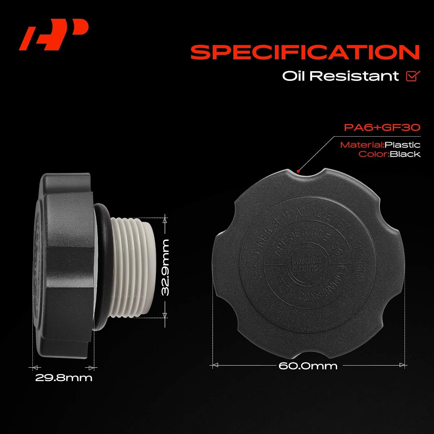 A-Premium Engine Oil Filler Cap Oil Cap, Precision Fit & Leak-Proof | Fits Chevy Camaro, S10 Blazer, Astro, Celebrity, LLV, Lumina & GMC S15 Jimmy, Safari, Sonoma & Olds Calais & Pontiac 6000
