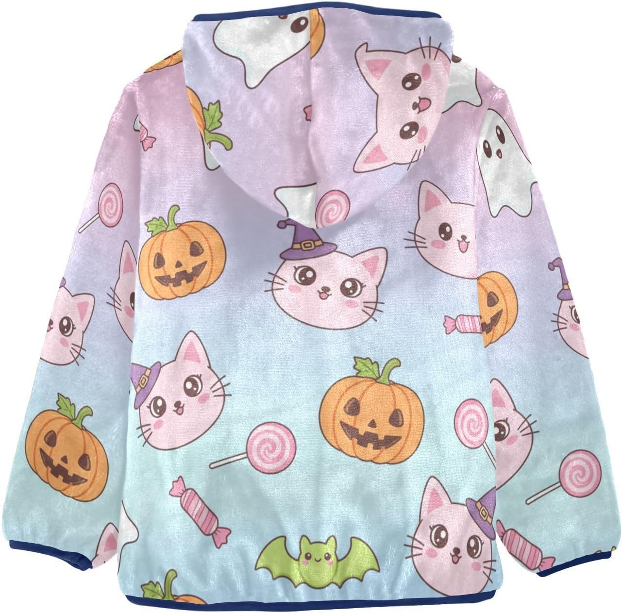 GuoChe Cute Halloween Themed Pattern Boys Zip Sweatshirt Children Coat