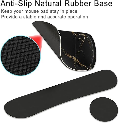 Miniatura 4 de Reposamuñecas para teclado de espuma viscoelástica con soporte de muñeca para computadora con base de goma antideslizante para el hogar, oficina,