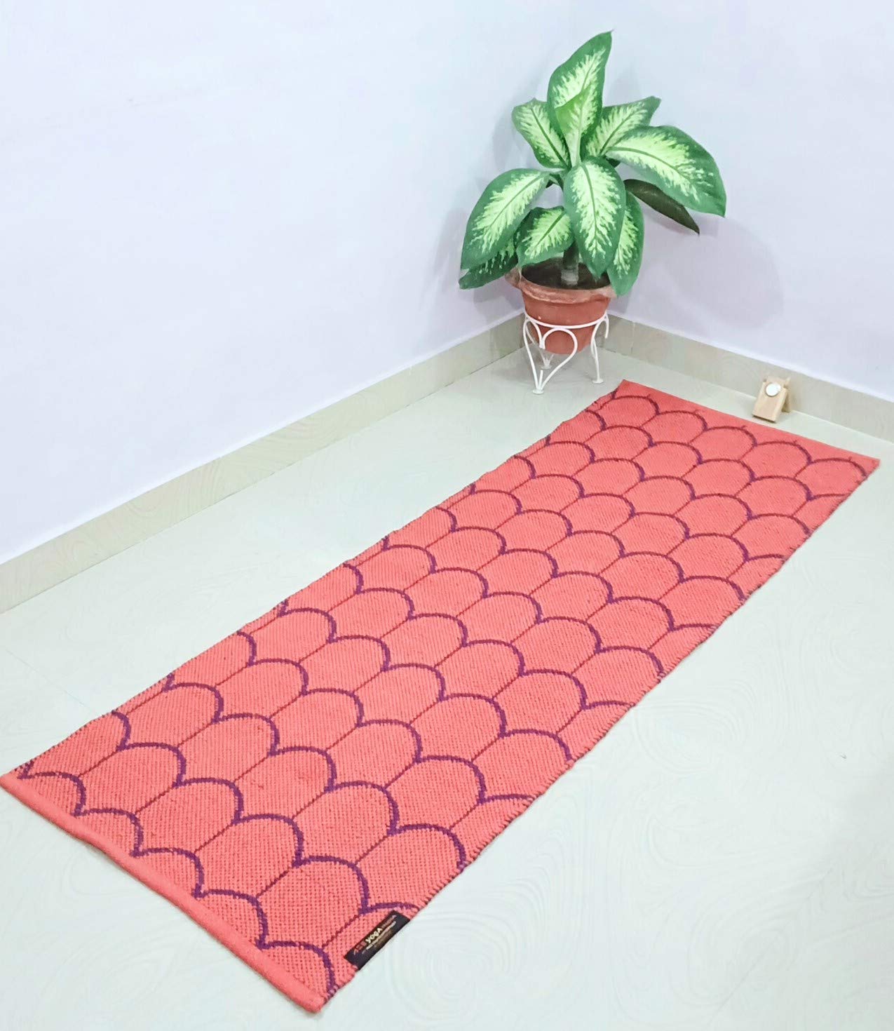100% COTTON YOGA MAT SUPREME HEAVY QUALITY, SPECIAL SIZE- 70X190 Cm (HANDLOOM PRODUCT - ORGANIC & ECO FRIENDLY)-picture-12
