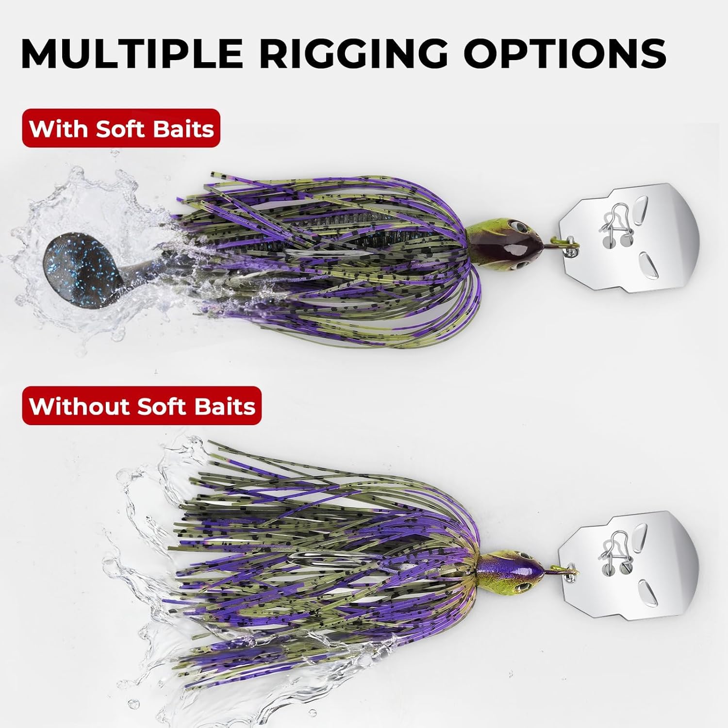 MadBite by KastKing Bladed Jig Fishing Lures, Multi-Color Kits, Irresistible Vibrating Action, Sticky-Sharp Heavy-Wire Needle Point Hooks, Popular 3/8 oz and 1/2 oz Sizes, Includes Storage Box
