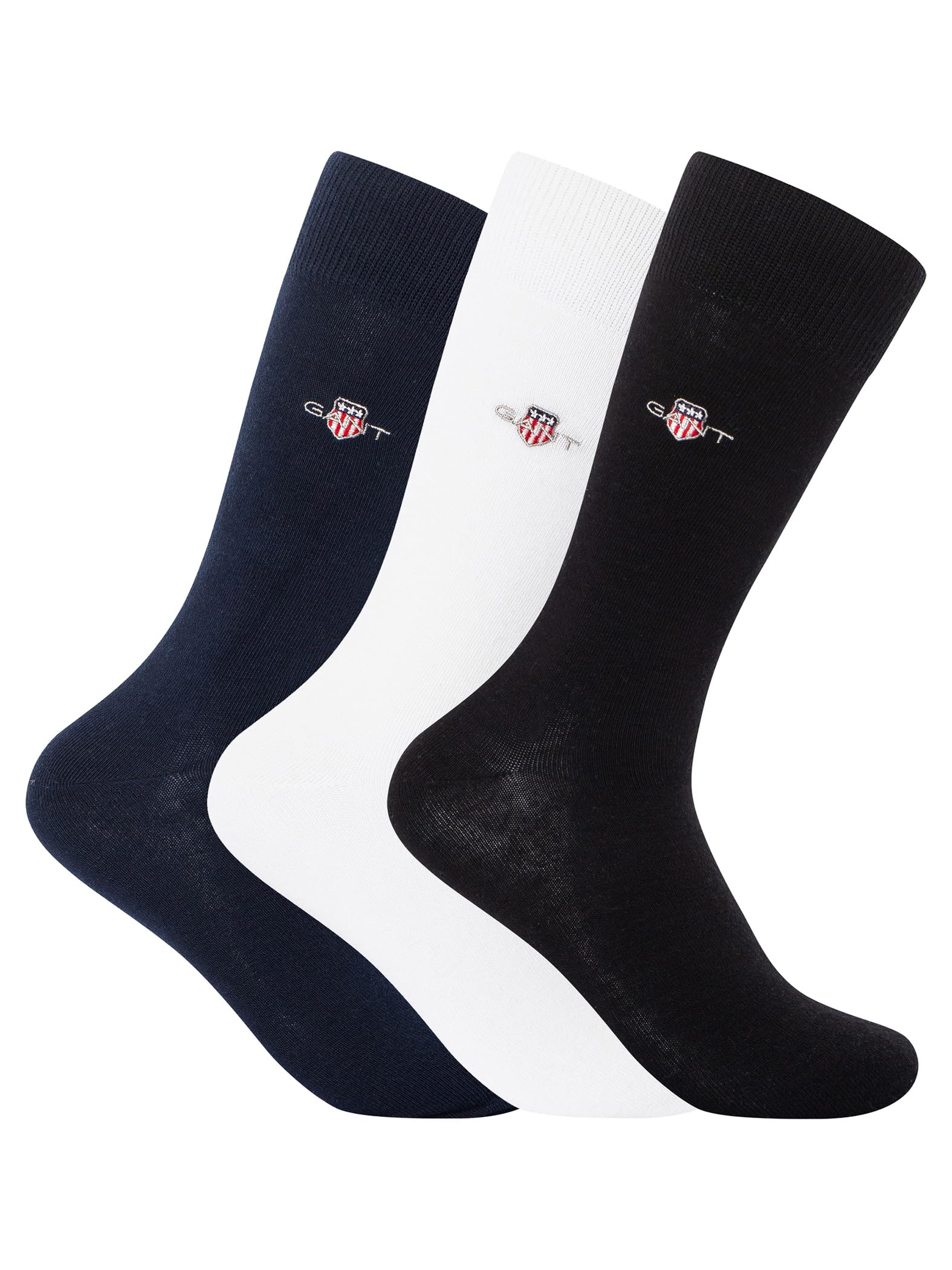 GANT Men's SHIELD SOCKS 3-PACK Herren Socken, Black,