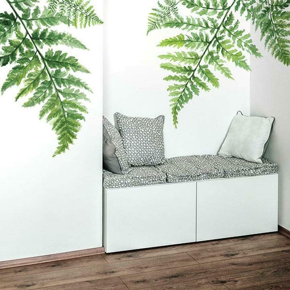 Green Watercolor Fern Peel and Stick Wall Decals