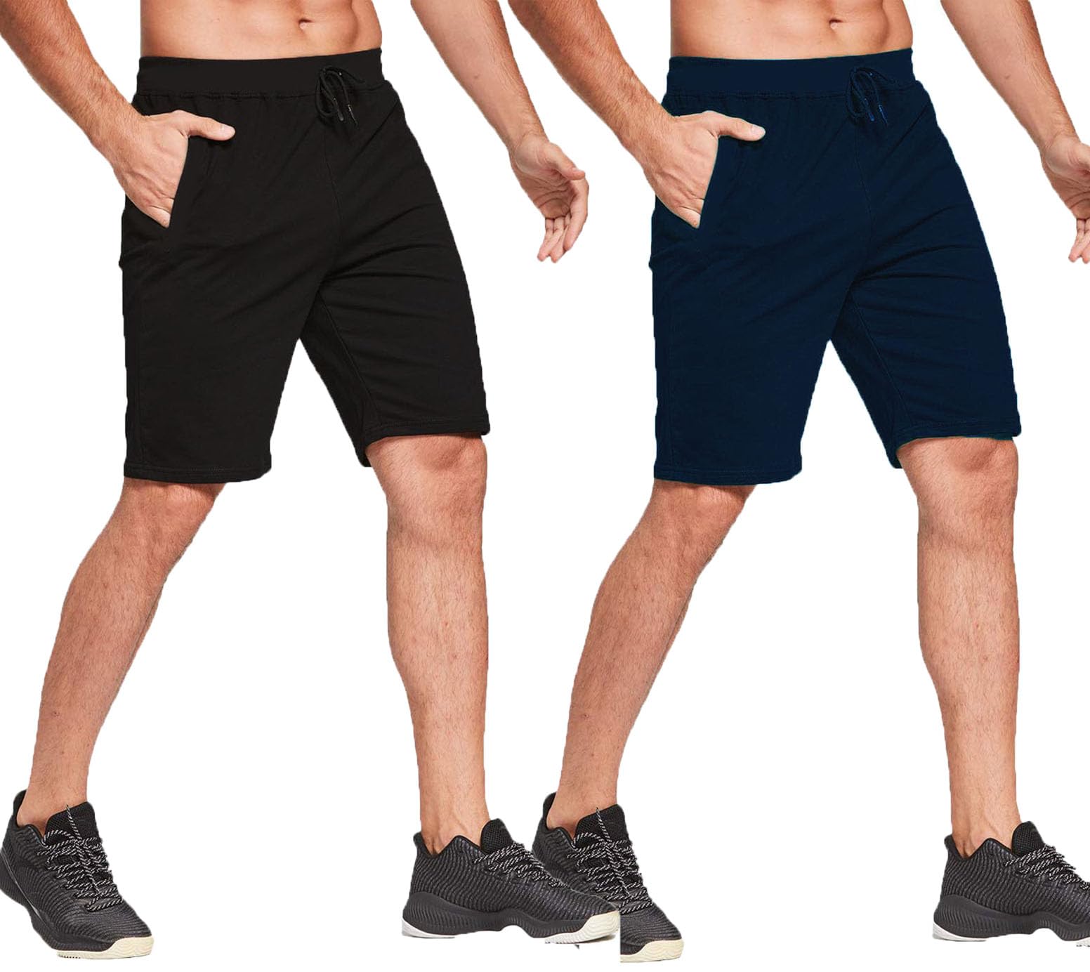 Men Knit Shorts & Mens Cotton Shorts for Regular Wear Pack of 2-image-29