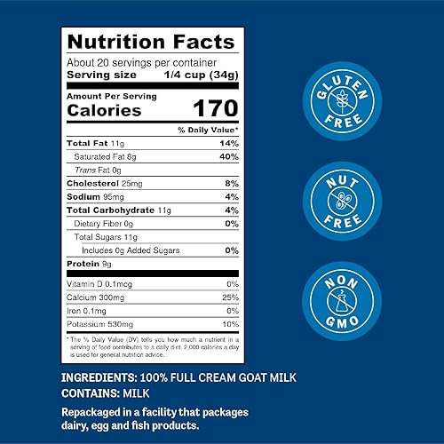 Vista 20 de Judee's - Leche de cabra en polvo de 11 onzas, mezcla bien en batidos e ideal para hornear, conveniente para viajes, senderismo y campamento, sin