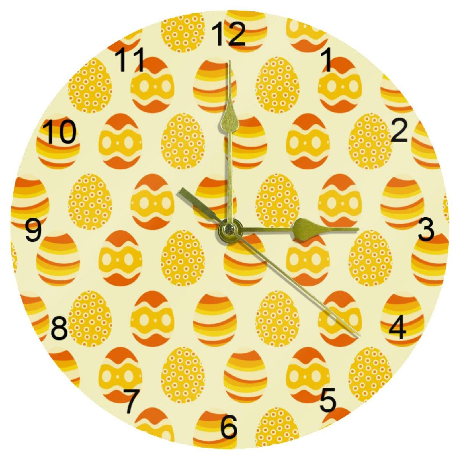 Horloge murale silencieuse à quartz haut de gamme motif de Pâques