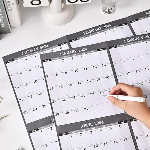 Miniatura 6 de Calendario anual de pared 2024, calendario de pared 2024, calendario de pared grande de 34.8 x 22.8 pulgadas, enero de 2024 a diciembre de 2024,