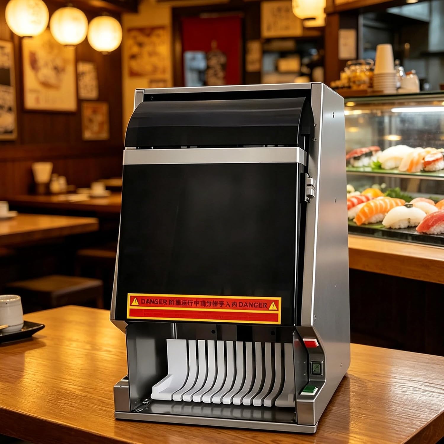 DIY Sushi Making Machine, Multi-Function Sushi Maker with Sharp Blade, with Sharp and wear-Resistant Stainless Steel Blade, Sushi Mold, Smooth Incision, for Buffet Restaurant/Banquet 10pieces