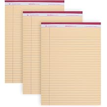 ROARING SPRING Enviroshades Ivory Legal Pads, 3 Pack, Legal Ruled Recycled Colored Writing Note Pads, 8.5" x 11", 50 Sheets, Perforated Paper, Made in USA, Memo Pad For School & Office