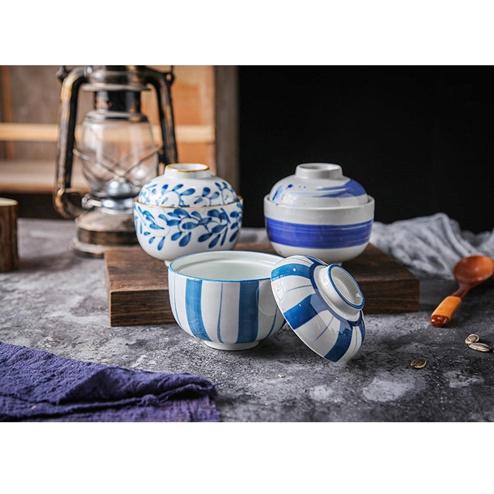 Miska Do Mieszania Sałatek, Ceramiczny Garnek Do Gulaszu, Miska Do Zupy Z Pokrywką, 230 Ml, Garnek Do Gulaszu, Naczynia Stołowe, Kieliszek Do Jajka, Artykuły Gospodarstw，C