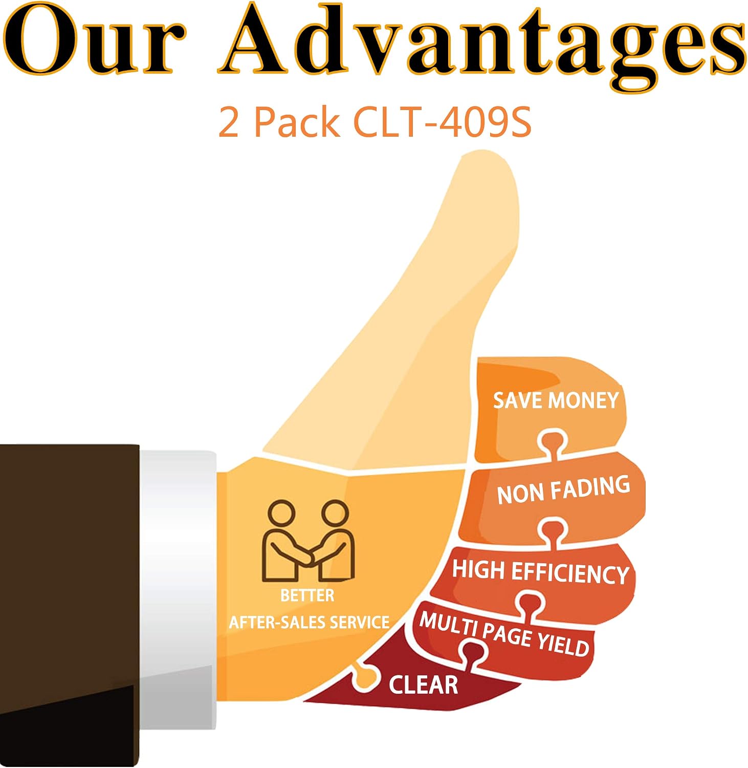 EASYPRINT (2-Pack of Black Combo) Compatible CLT-409S CLT-K409S Toner Cartridge CLT409S Used for Samsung CLP-310 CLP-315 CLP-310N CLP-315W CLX-3170FN 3175N 3175FN 3175FW Printers