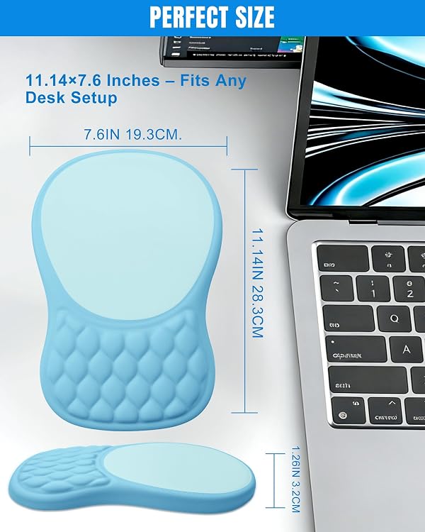 PVIPCZ Ergonomic Mouse Pad with Sloped Memory Foam Wrist Rest by PVIPCZ - Used condition - Image 7