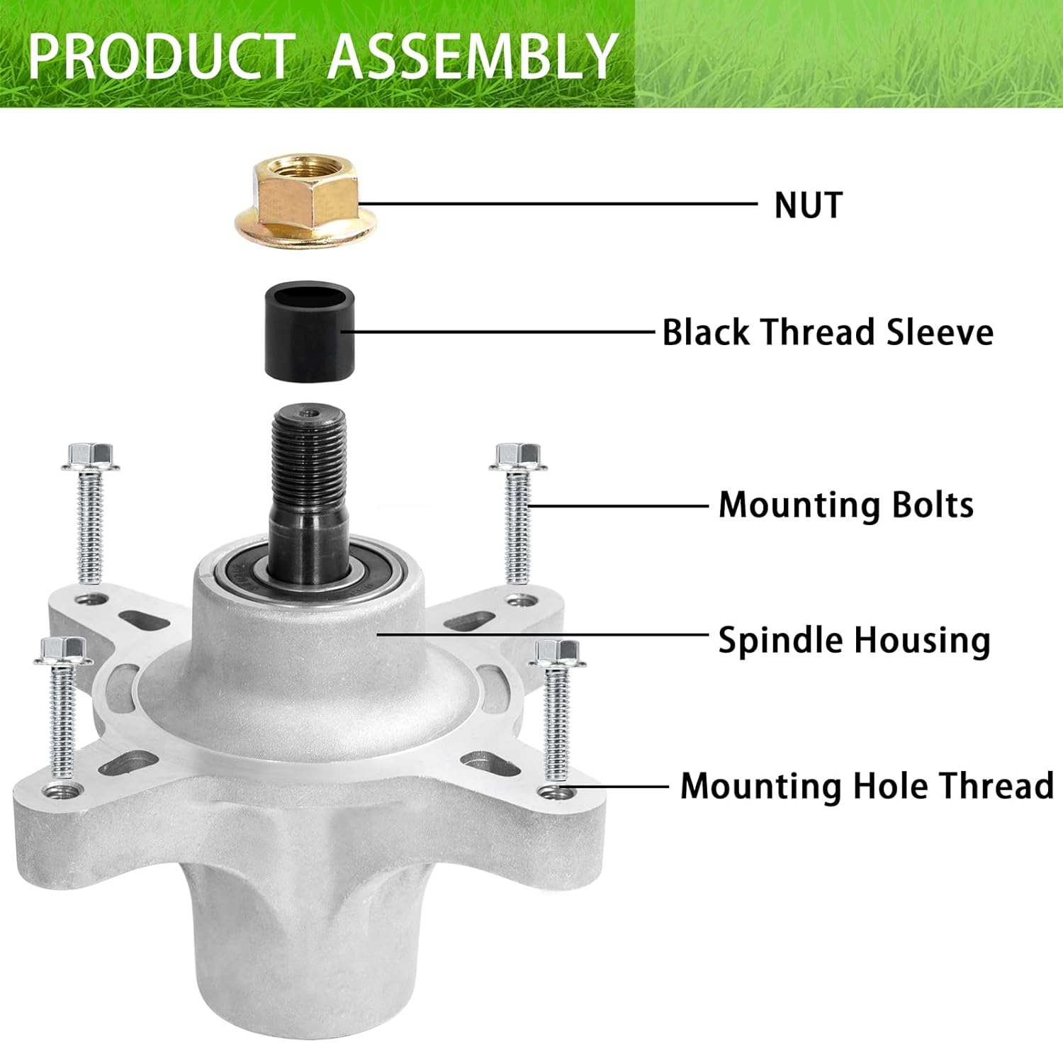 117-7439 Lawn Mower Spindle - Replaces Toro Spindle 117-7267 121-0751 117-7268 Fit Toro Lawn Mower 34" 42" 50" Deck Spindle Assembly 4200 5000 4216 4235 4260 TimeCutter SS 5000 TimeCutter SS4200