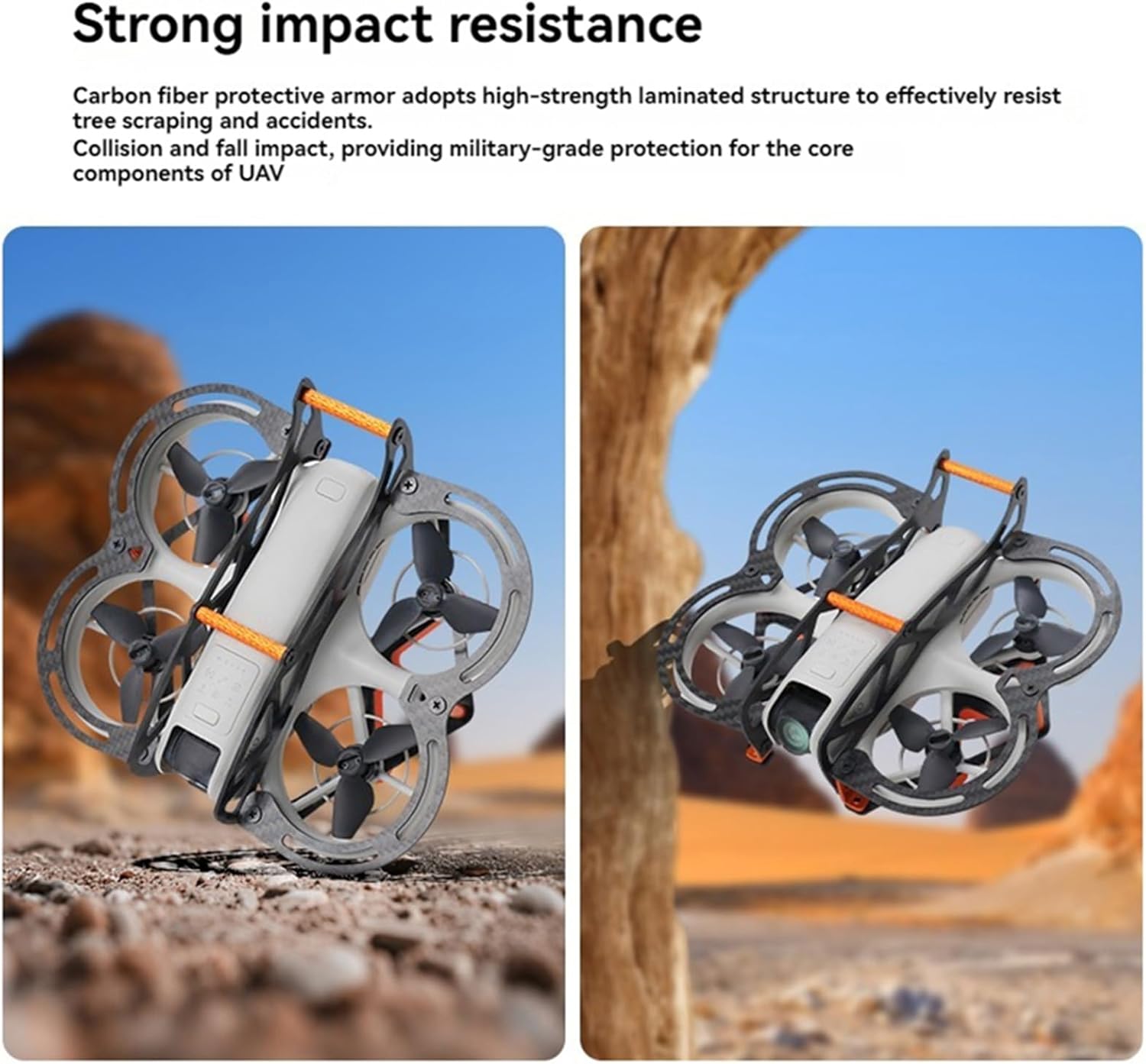 NEO Drone Protection Guard, Gimbal Anti-collision Bumper Shell for DJI Neo, Carbon Fiber Armored Protective Cover Compatible with DJI NEO Drone Accessories