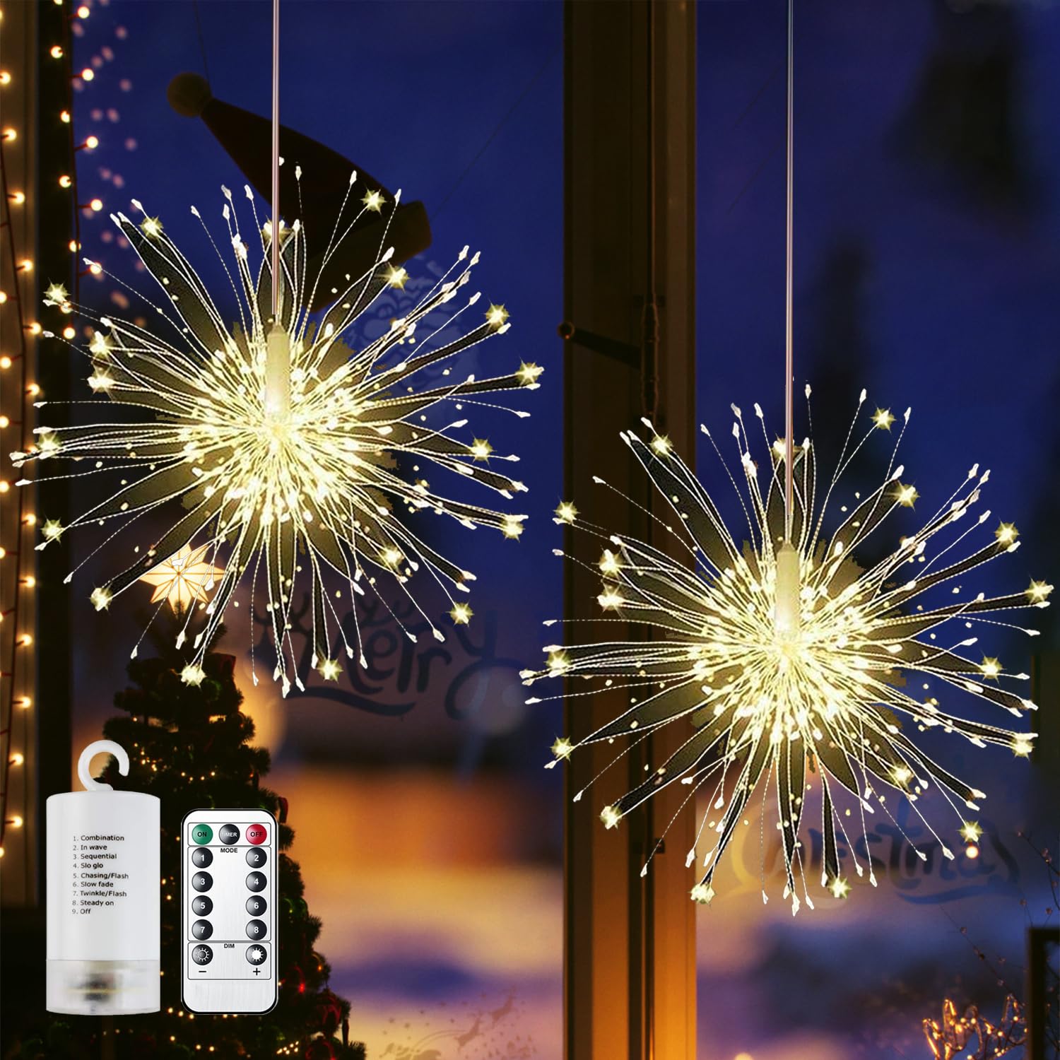 Uping Luci Natale Esterno Luci Albero di Natale Interno 300 LED 30M Catena Luminosa Bianco Freddo Lucine Decorazioni Natalizie Funzione Timer