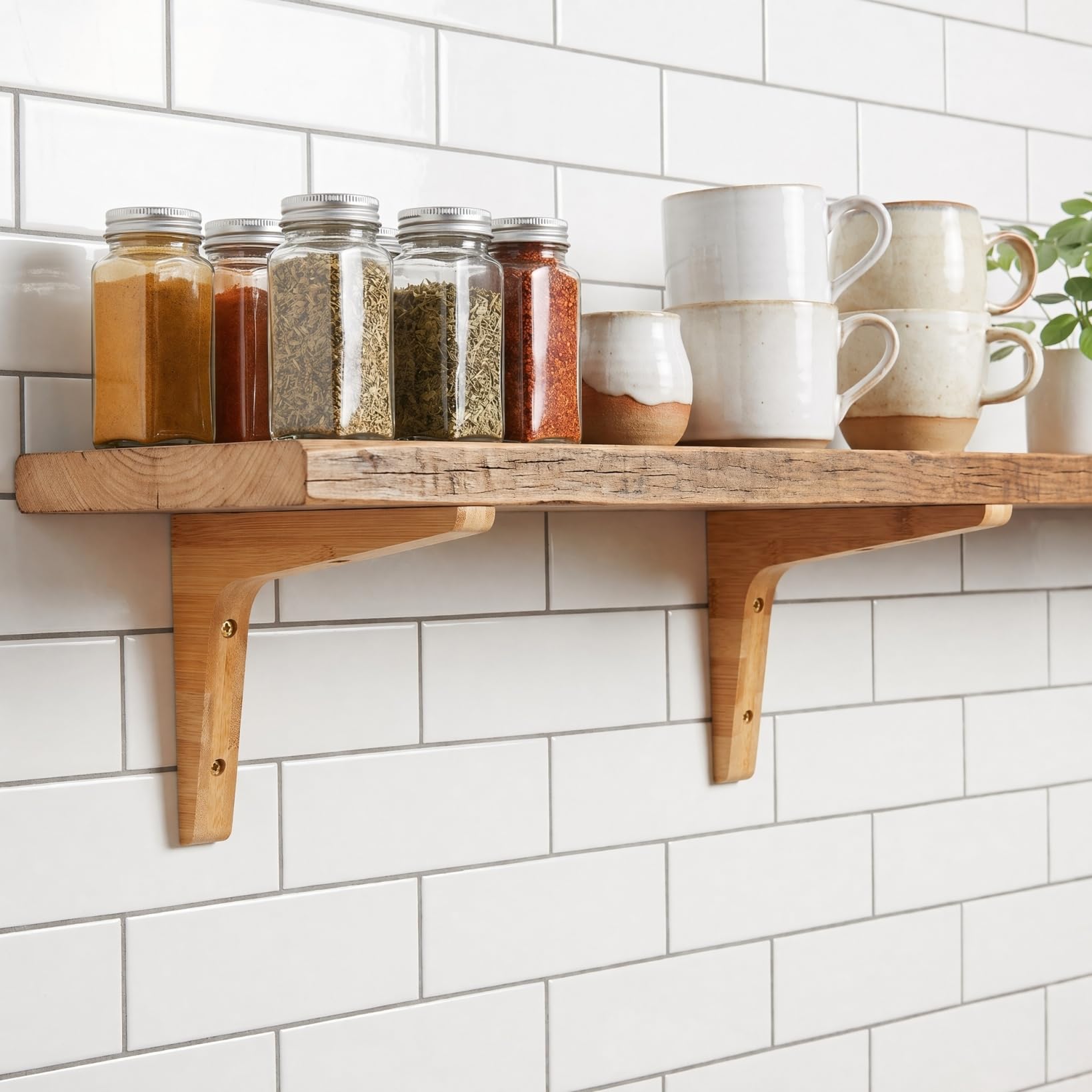 Toddmomy 2 piezas Soportes de Estantes de Madera Maciza Escuadras Triangulares Resistentes para Pared Soporte para Baldas Pesadas Adecuados para Estantes Flotantes y Racks de Flores