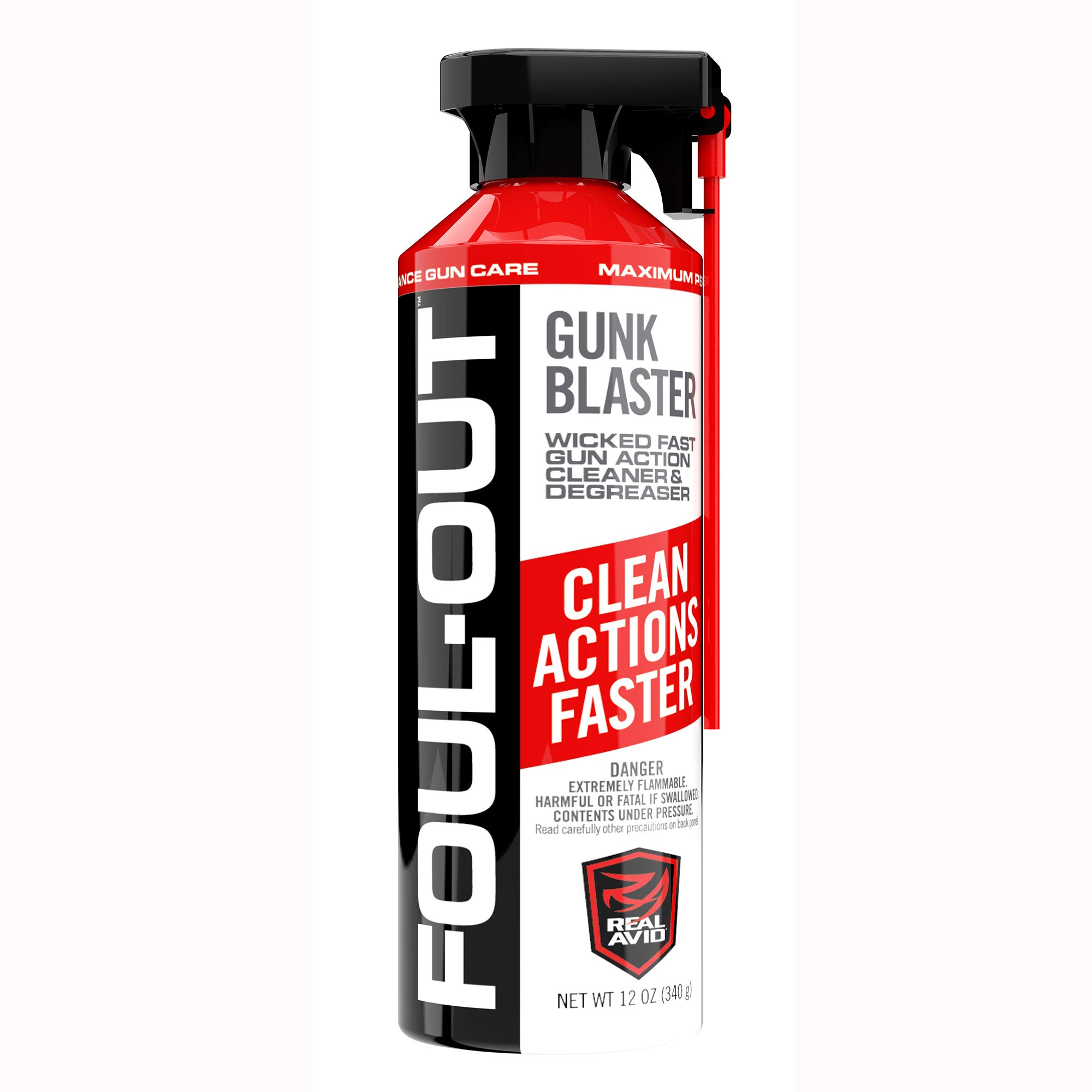 Real Avid Foul-Out Gunk Blaster - 12 Ounce Gun Cleaner Spray for Gun Maintenance - Spray Bottle Gun Bore Cleaner for Gun Cleaning, Safe on Finishes