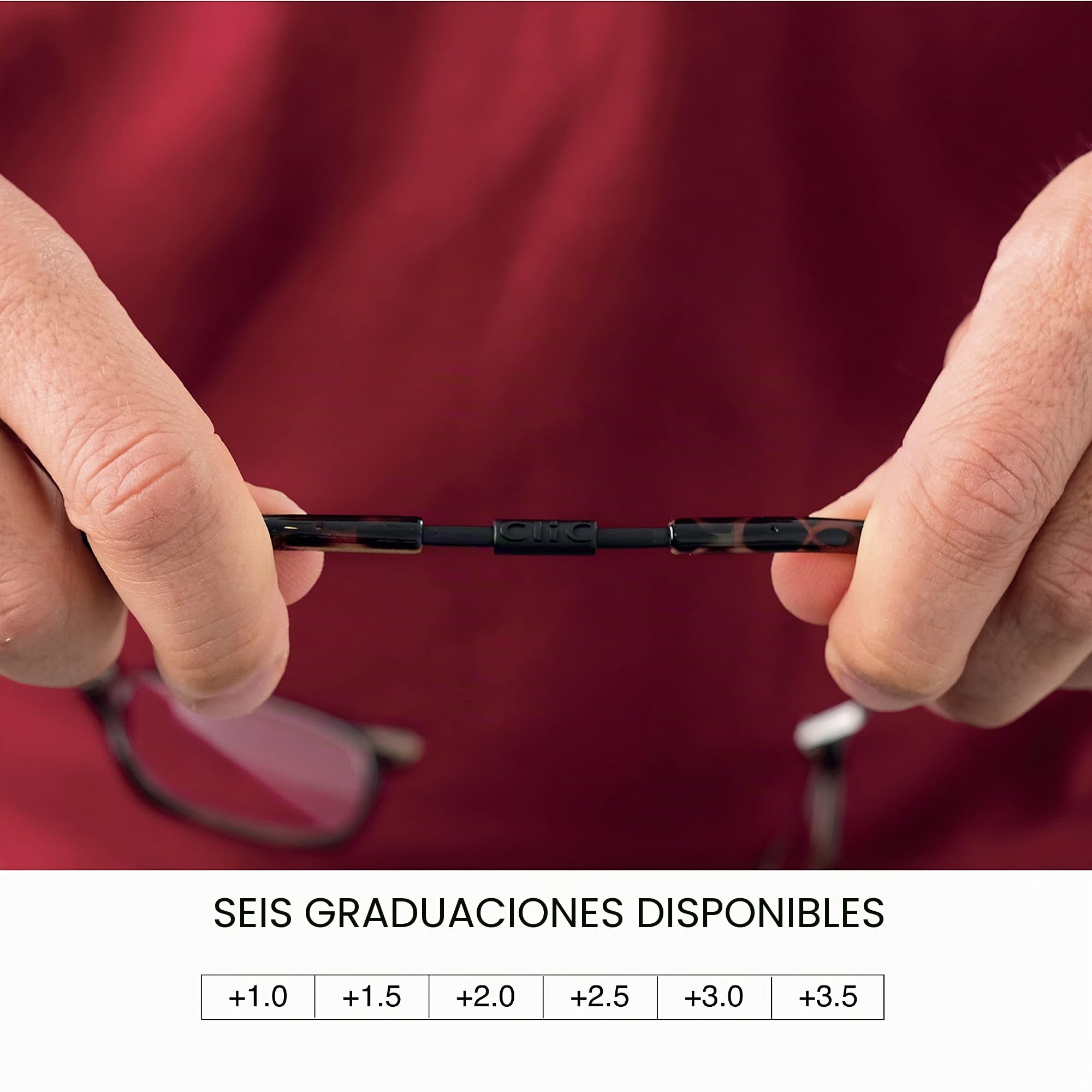 CliC Eyewear Gafas de lectura para hombre XXL | Gafas de lectura con imán | Gafas de lectura en policarbonato | Gafas de presbicia flexibles