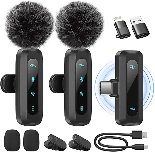 Wireless Lavalier Microphone for iPhone, iPad, Android Ph…