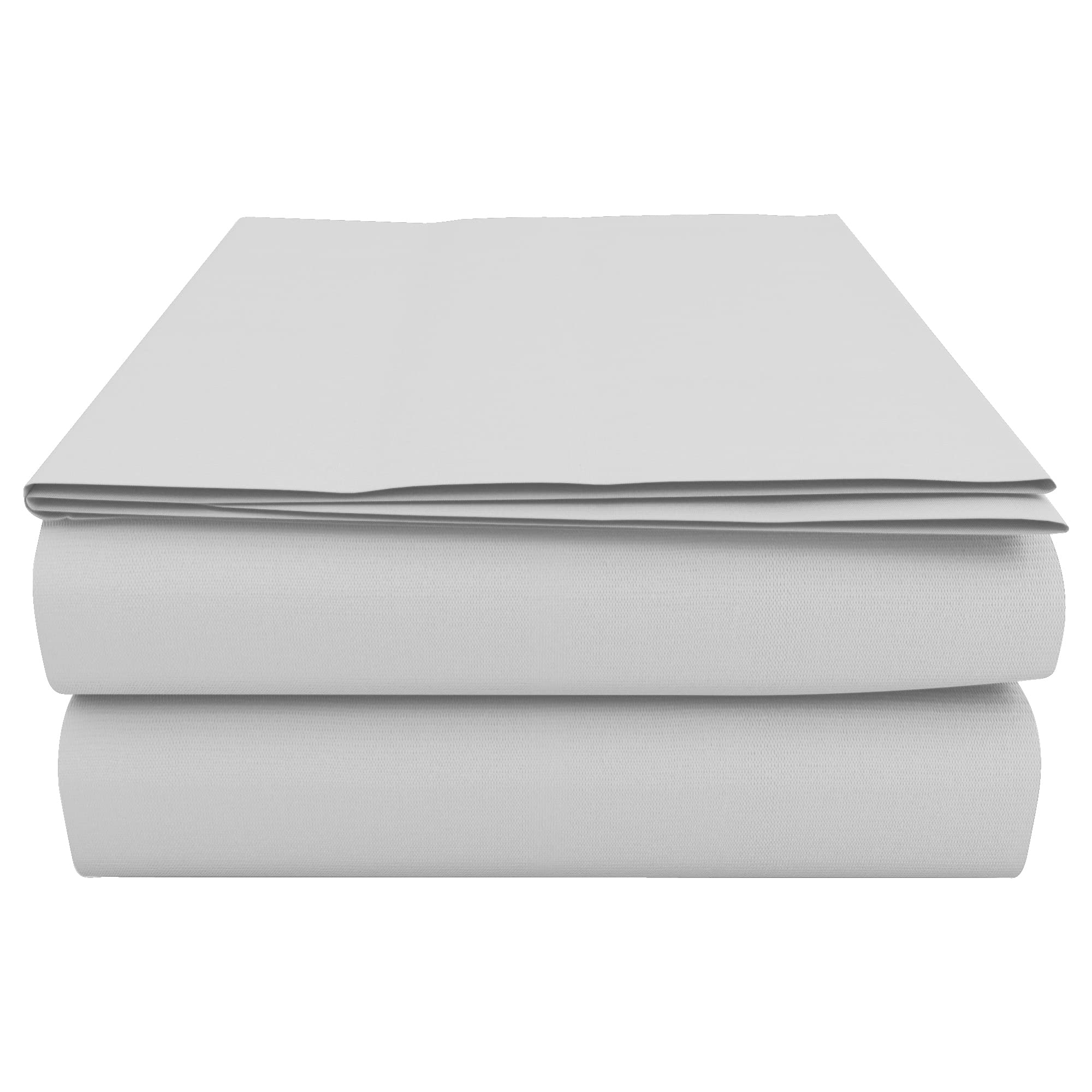KOHSAR Silver Super King Size Flat Bedsheet – 100% Poly Cotton Flat Sheet, Soft, Skin Friendly, Breathable, Easy Iron Percale – Super Kingsize Flat Bed Cover