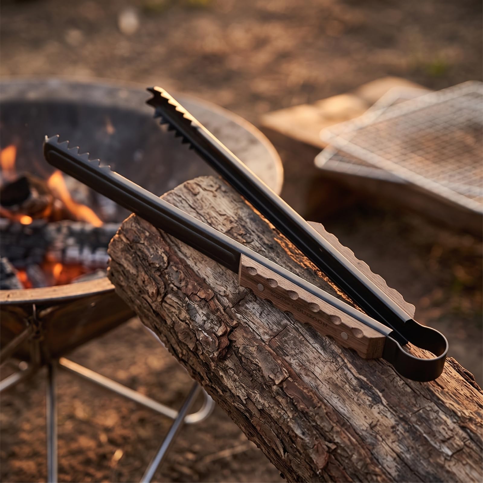Pinza per Carbone Resistente Al Calore | Lunga, Pinza per Barbecue, Antiscivolo, Pinze, Campeggio