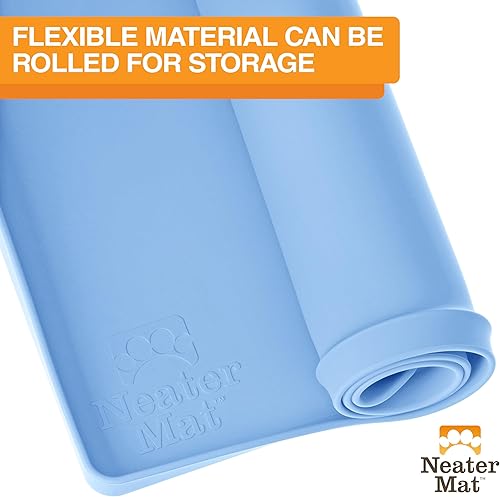 Miniatura 63 de Neater Pet Brands Neater Mat - Tapetes para mascotas para comida y agua, tapete de silicona impermeable, bandeja de alimentación, tapete de comida