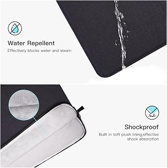 15.6-16.1 Inch Portable Monitor Sleeve Case for CAPERAVE KYY MNN VILVA InnoView ZSCMALLS QQH FANGOR HONGO CNBANAN ViewSonic, ASUS ZenScreen ACER Laptop External Display Travel Carrying Bag