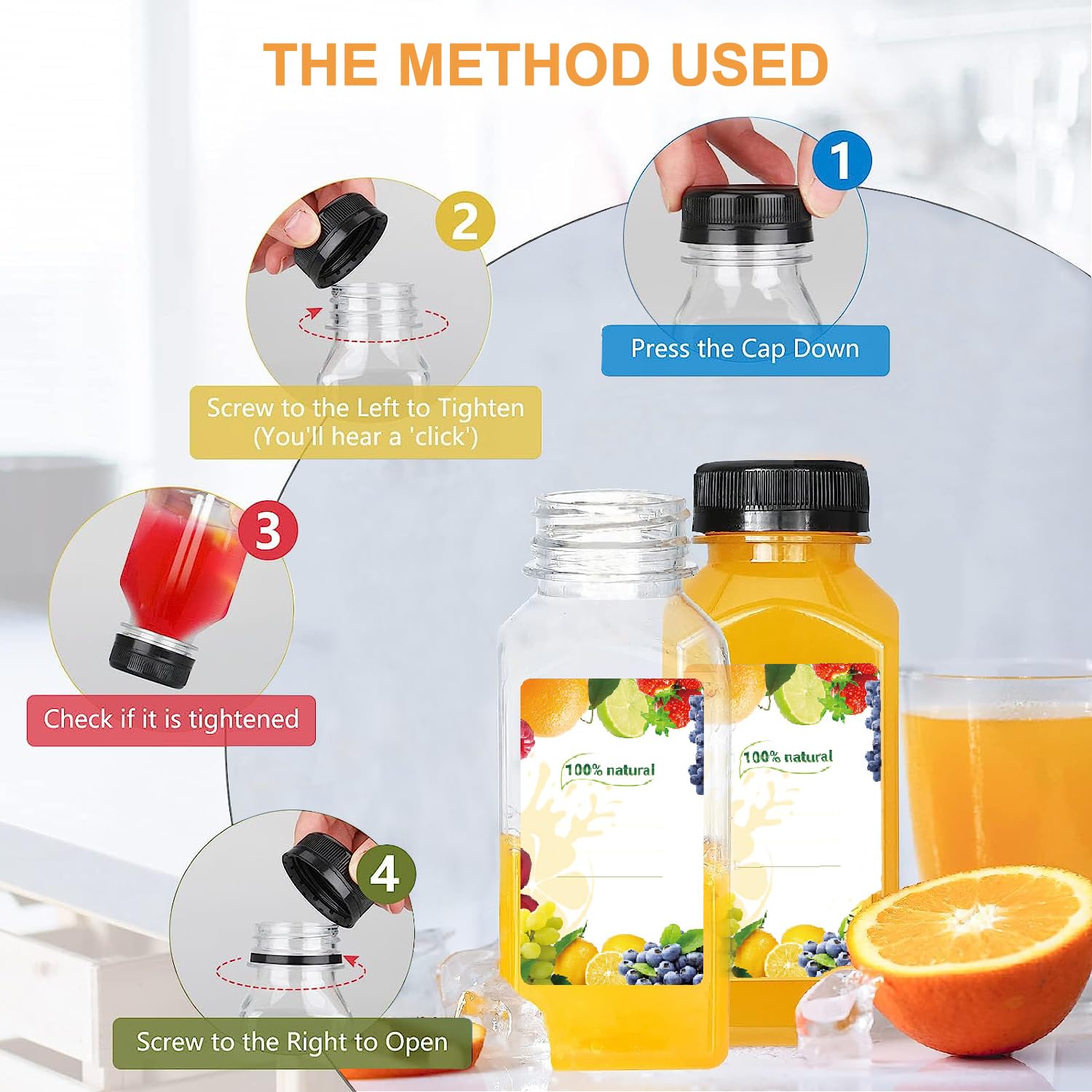 Waterkaraf Plastic Kan Met Deksel 50 Oz Voor Dranken Melk Mimosa Bar Benodigdheden Ijsthee Kan Sapcontainers Met Deksels Voor Koelkast Bpa Vrij 4 Stuks