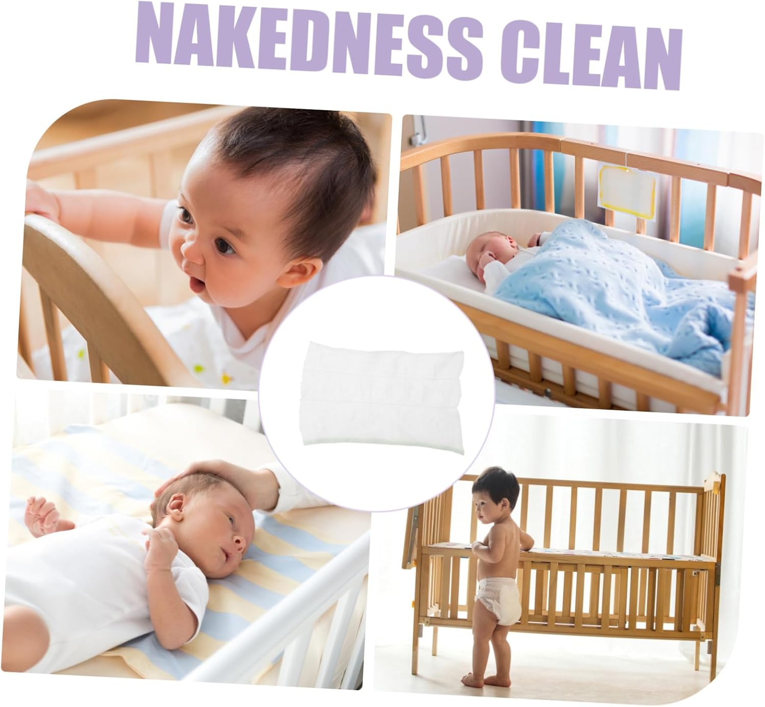 5pcs Newborn Breathable Mesh Diaper Covers for Babies Boys Summer Lightweight Stretchable Cloth Diapering Supplies White