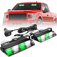 Vista 8 de HLauto 2002L Luces estroboscópicas de emergencia para salpicadero: luces de seguridad ámbar, luces de advertencia intermitentes para parabrisas