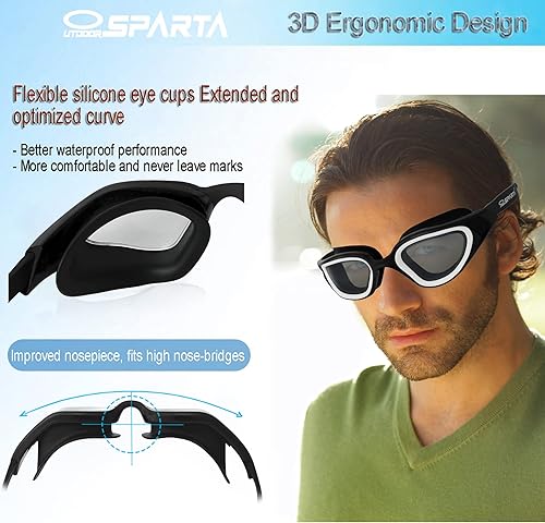Miniatura 5 de Gafas de natación, gafas de natación polarizadas para hombres, mujeres, adultos, jóvenes