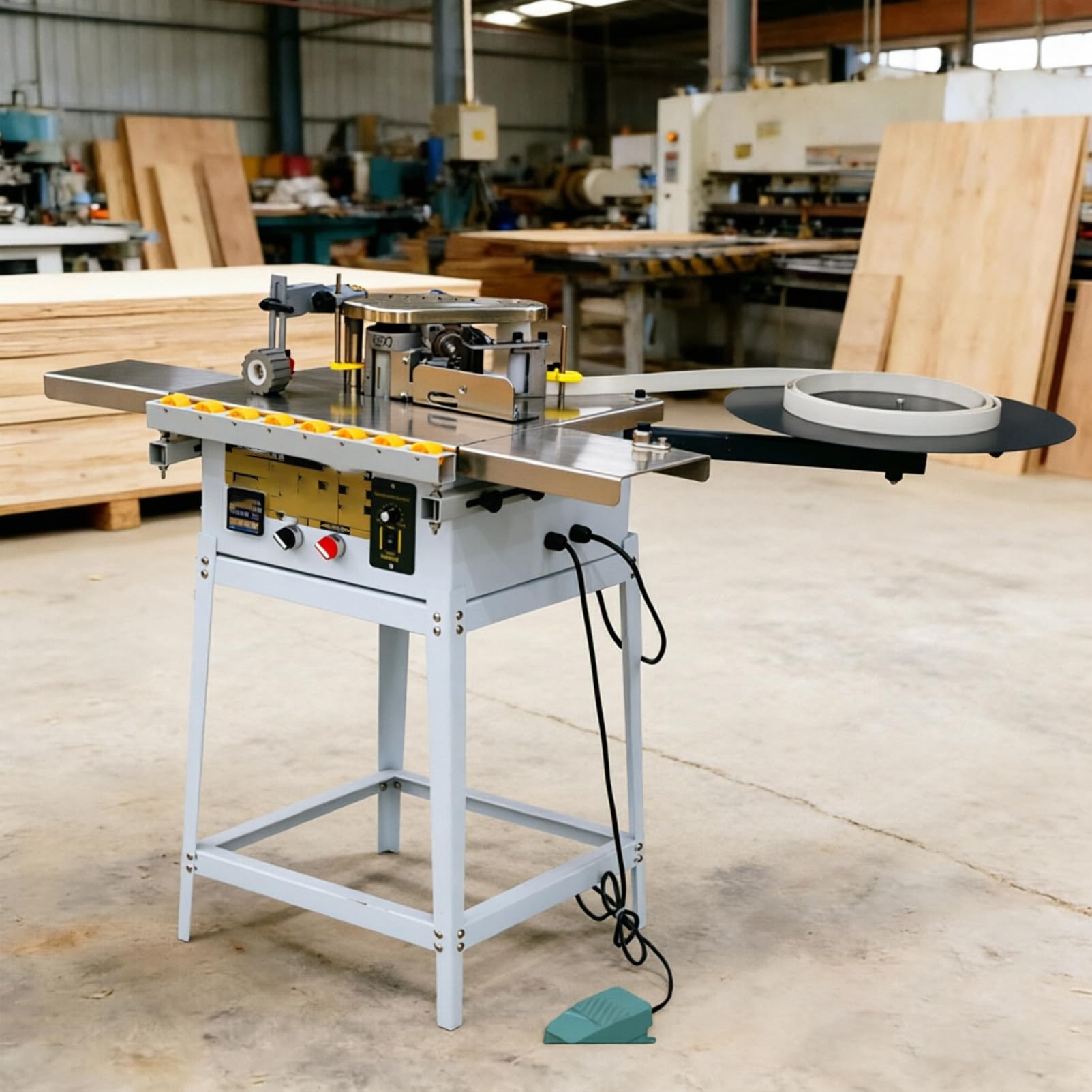 Pnpaea Portable Edge Bander for Woodworking, Automatic Gluing and Cutting Machine Speed Intelligent Temperature Control,with Temperature Control for Panel Edges Widened(Lengthened)(Elevated)