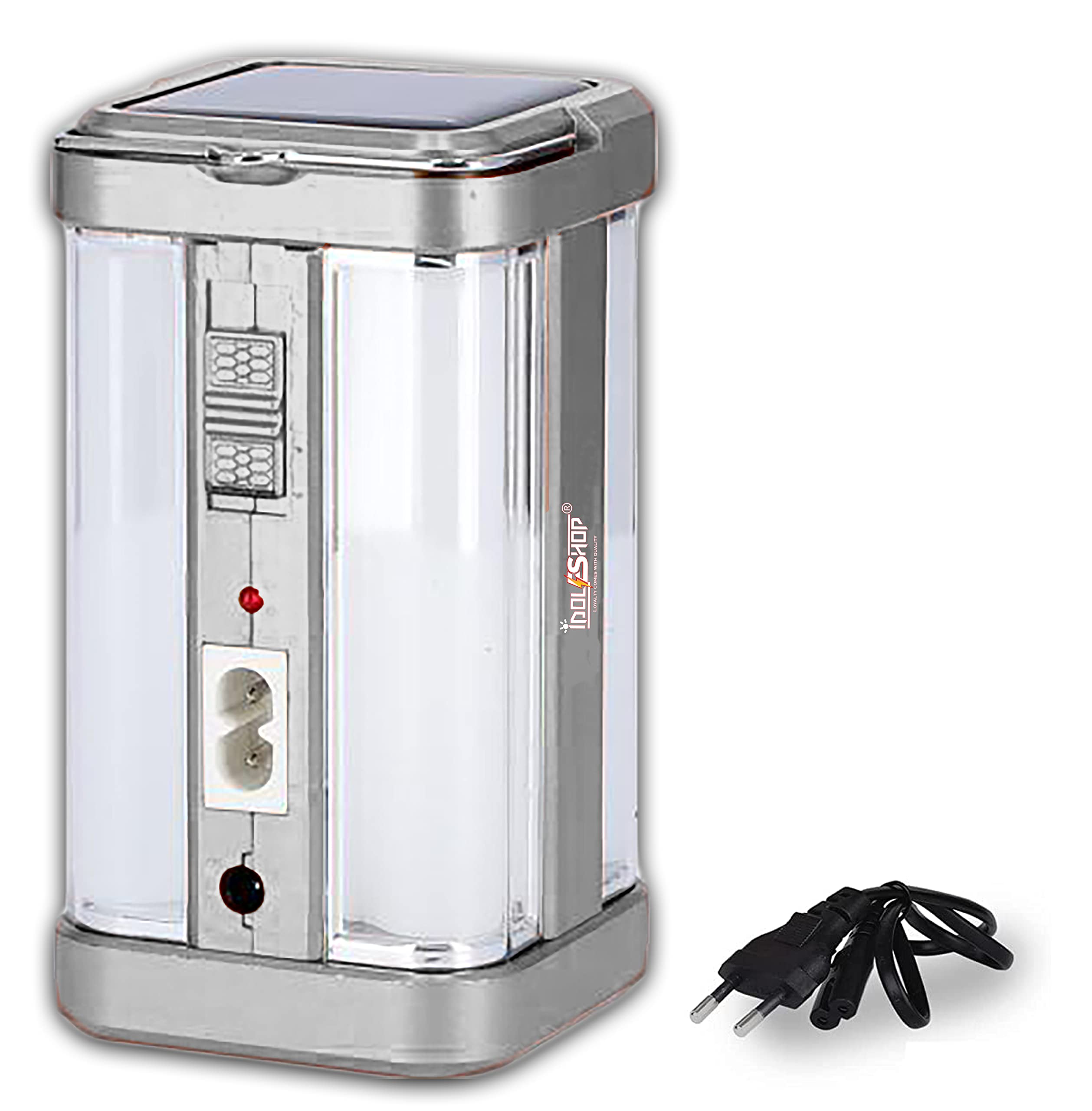 IDOLESHOP 4 Tube 360 Degree Extra Bright with Electric & Solar Rechargeable Lantern Emergency Light (Silver) (B08TRB3C4S) Amazon Price History, Amazon Price Tracker