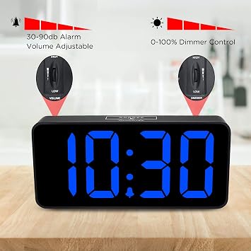 DreamSky Large Digital Alarm Clock Big Number for Seniors/Visually Impaired