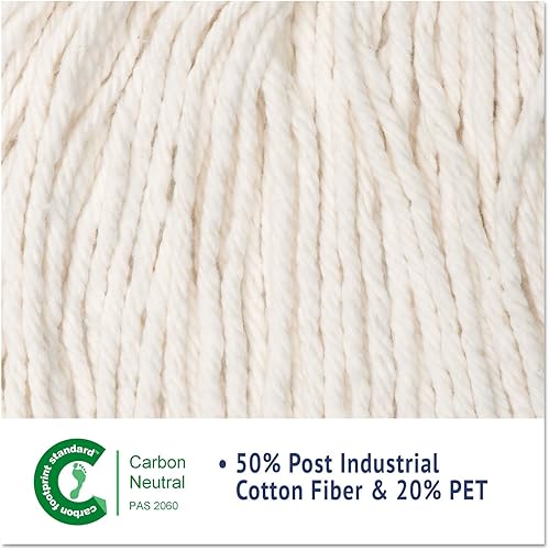 Miniatura 6 de Boardwalk 503WHCT Super Loop - Cabezal de trapeador húmedo, algodón/sintético, tamaño grande, blanco, 12/cartón