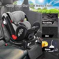 Vista 3 de Protector de asiento de automóvil para niños, paquete de 2 cojines de asiento de automóvil, fundas de asiento de automóvil de tela impermeable