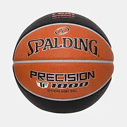 Bola de Basquete Spalding Precision TF-1000 Indoor FIBA Preto e Laranja Tamanho 7