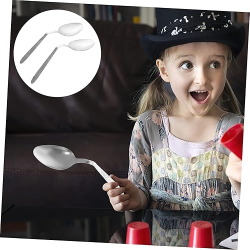 Miniatura 2 de KOMBIUDA Juguete para niños, 12 piezas, cuchara curvada, pilar de metal, hierro para niños, cuchara doblada