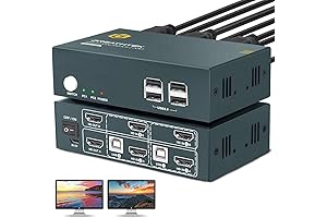 HDMI KVM Switch for Dual Monitors and Dual Computers