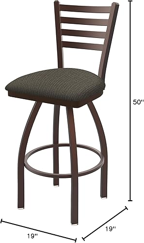 Miniatura 162 de 410 Jackie Taburete de bar giratorio de 36 pulgadas con acabado bronce y asiento de vinilo negro Vinilo negro,Canter Burdeos,Tierra Canter,Canter