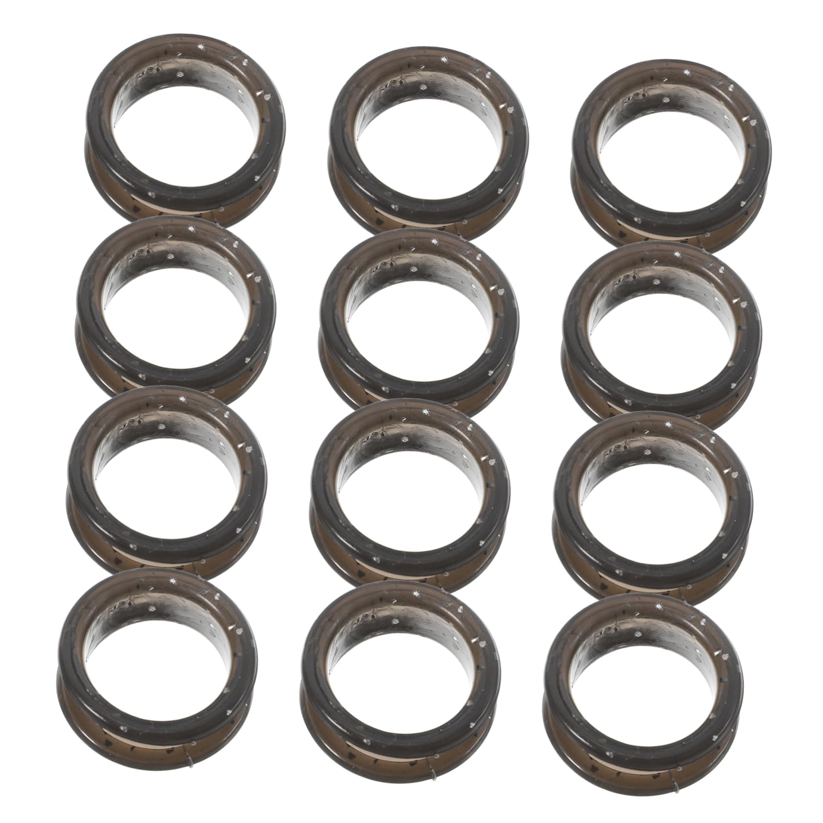 TOBBOMEY Dog Grooming Scissors Accessories 12pcs Silicone Finger Rings Soft Rubber Comfortable Colorful Scissor Finger Protectors