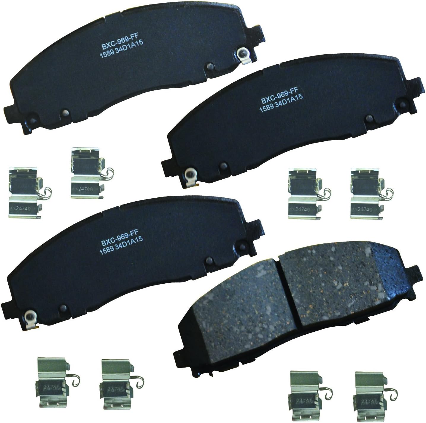 Bendix Premium SBC1589 Ceramic Front Brake Pads for Select Models Chrysler Grand Caravan, Pacifica, Town & Country, Voyager, Dodge Journey, Jeep Gladiator, Wrangler, Ram C/V, Volkswagen Routan
