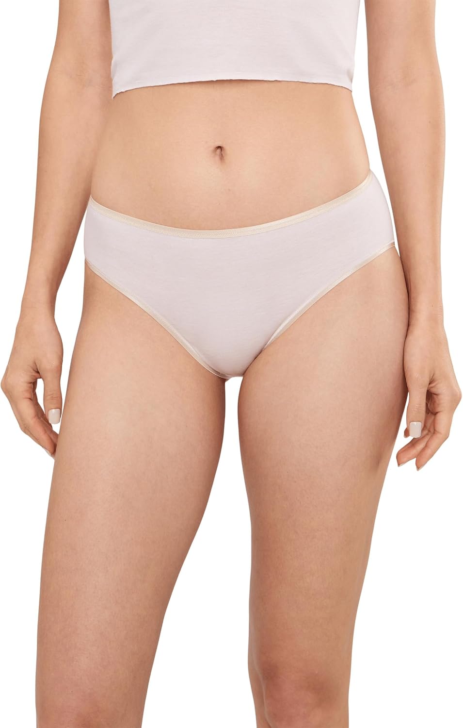 HANRO Women's Cotton Seamless Hi-cut Full Brief 1626