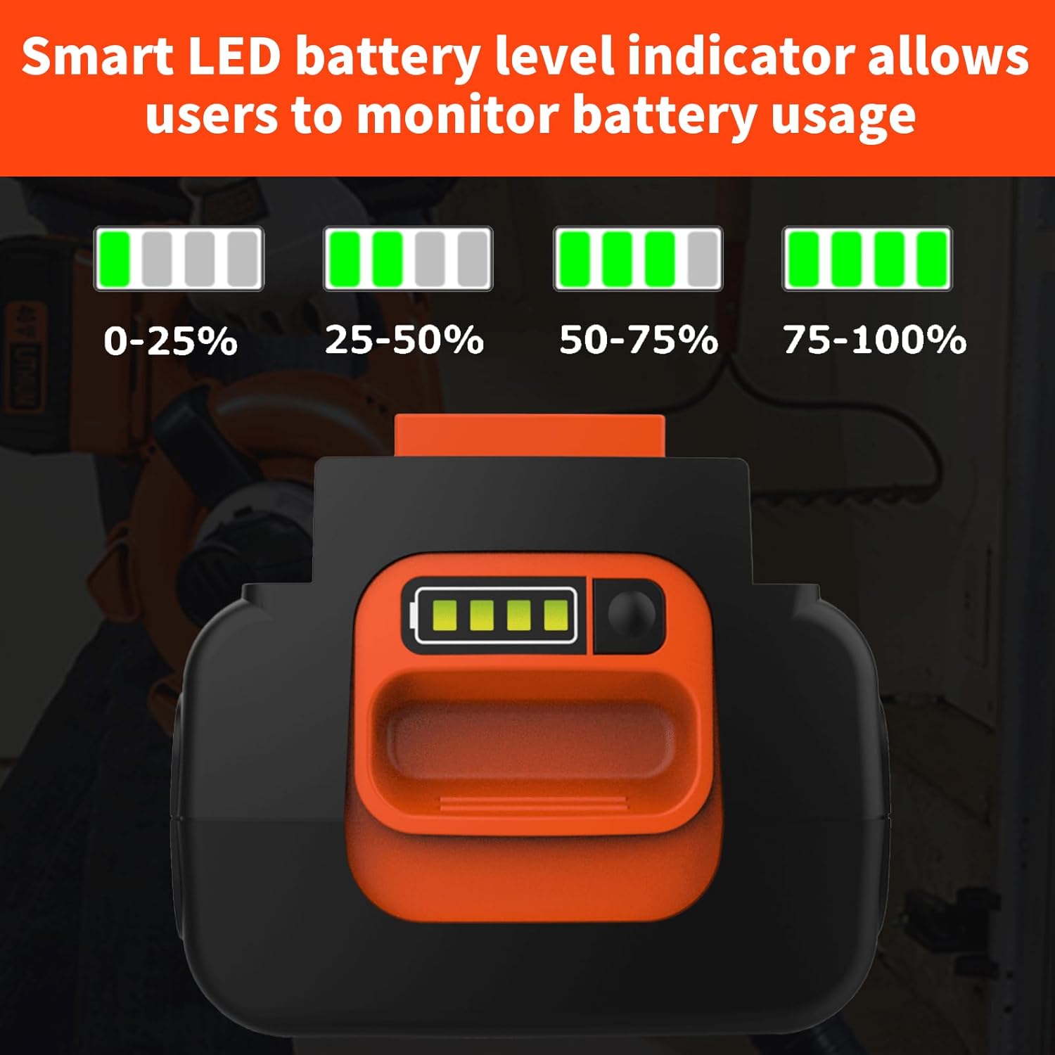 energup 40V LBX2040 3.5A Compatible with Black & Decker 40V MAX Lithium Battery, LBXR36 LBX1540 LBXR2036 LST540 LCS1240 LST136W LSWV36 for All 40Volt Black and Decker Battery Power Tools - Image 2