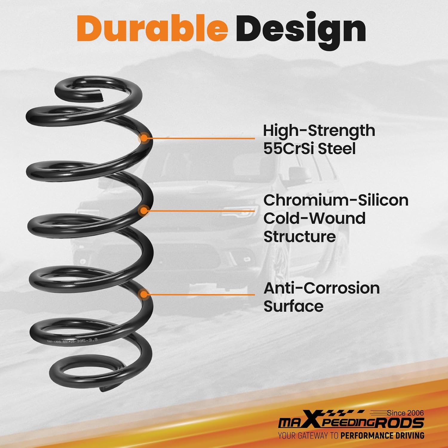 maXpeedingrods 3.5" Rear Coil Spring Leveling Kit for Jeep TJ Wrangler, Rubicon and Unlimited 1997-2006