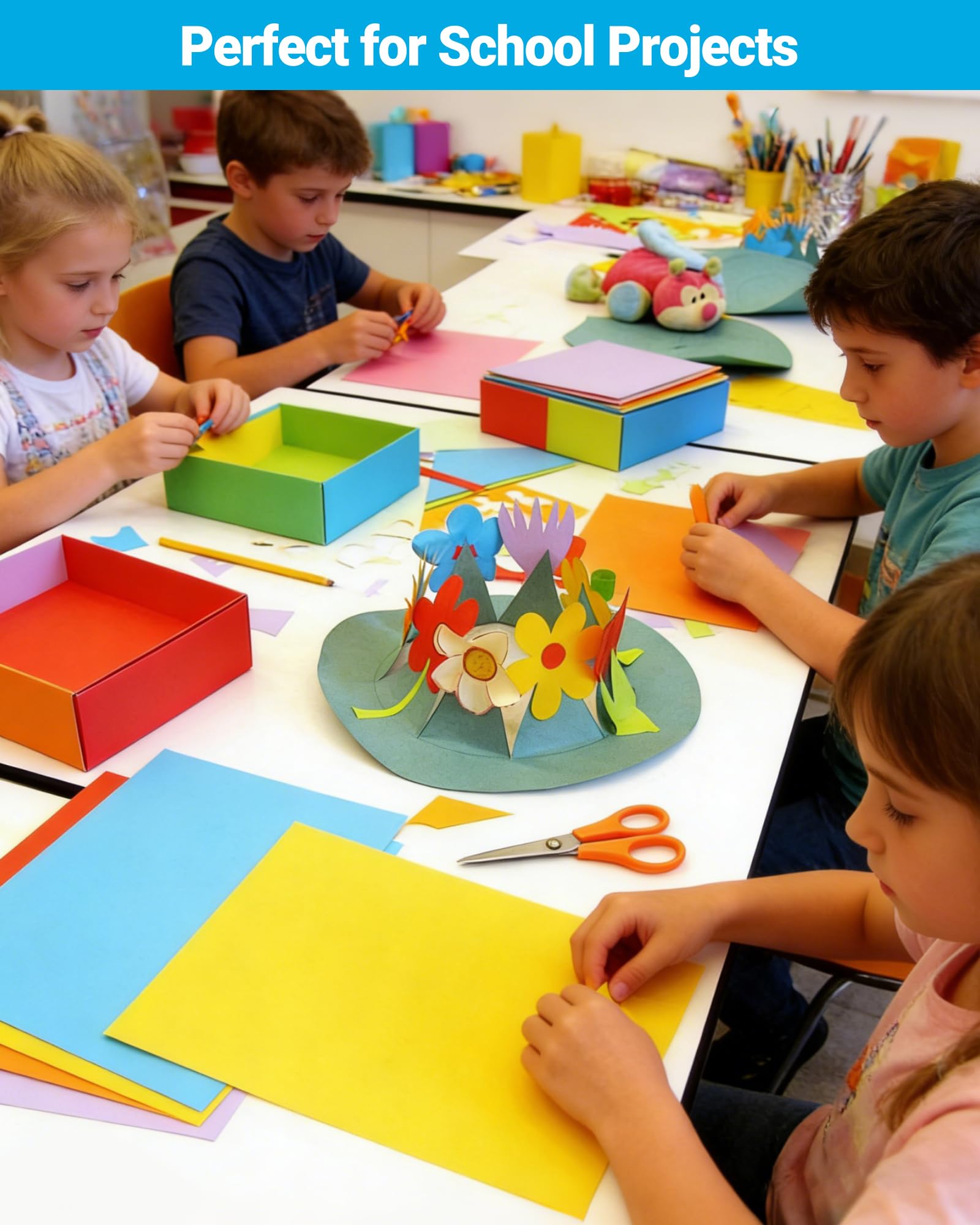Cartoncini Colorati A4 230 g/m² 30 Colori 60 Fogli per Scrapbooking Scuola Ufficio