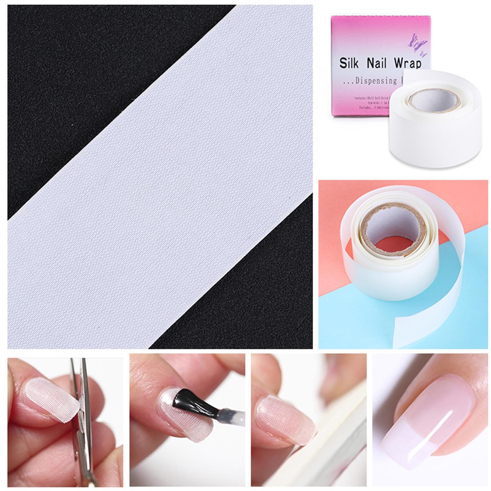 Fascia Seta Fibra Di Vetro Per Unghie – Seta 100 Cm | Riparazione Ungh?e | Strumento Per Manicure Professionale Per Extension Unghie In Gel UV Acrilico | Per Salone E Uso Domestico