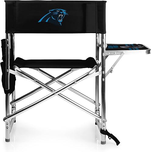 Miniatura 259 de PICNIC TIME NFL Unisex-Adult NFL Sports Chair with Side Table, Beach Chair, Camp Chair for Adults Negro